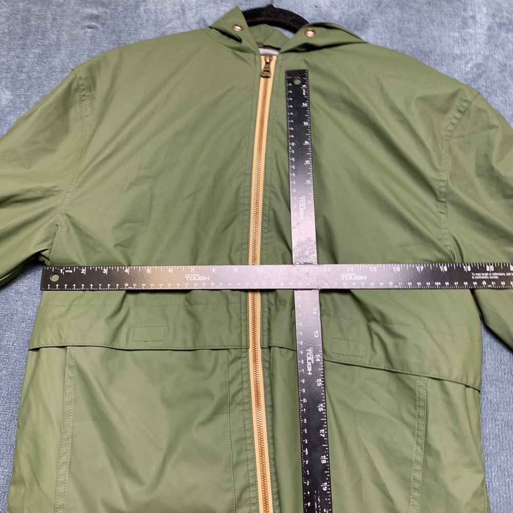 Weatherproof Vintage Hooded Rain Jacket Mens Medium Green Lined Full Zip Winter - Picture 6 of 13